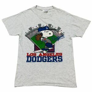 1995 MLB LA Dodgers x snoopy peanuts stadium tee